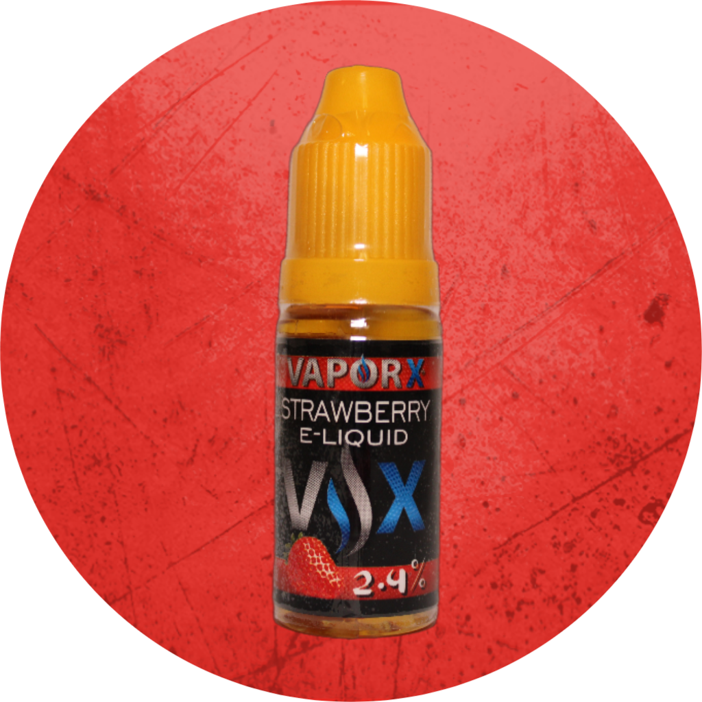 VaporX STRAWBERRY 2.4 NICOTINE 10 ML-VAPEKITDEALS-VAPEKITDEALS